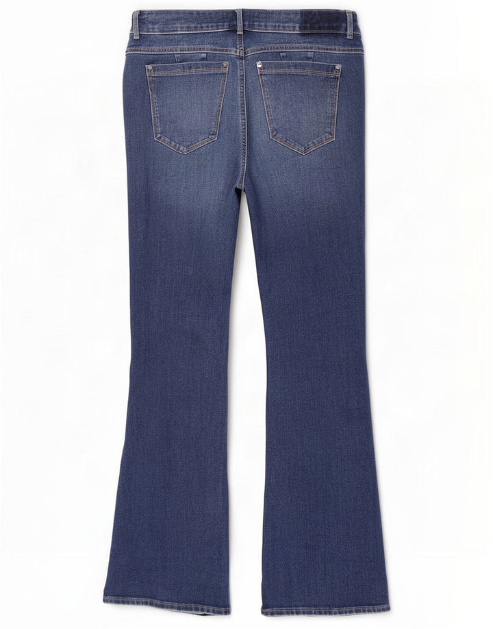 Marks & Spencer Womens Magic Slim Flared Jeans UK 14 Large W30 L30 Blue