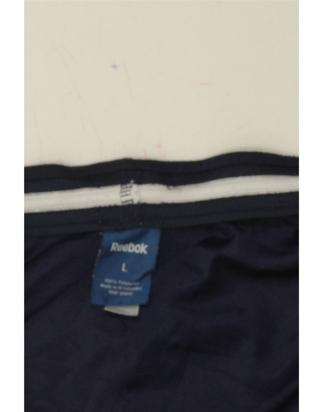 REEBOK Mens Sport Shorts Large  Navy Blue Polyester Vintage Reebok and Second-Hand Reebok from Messina Hembry 