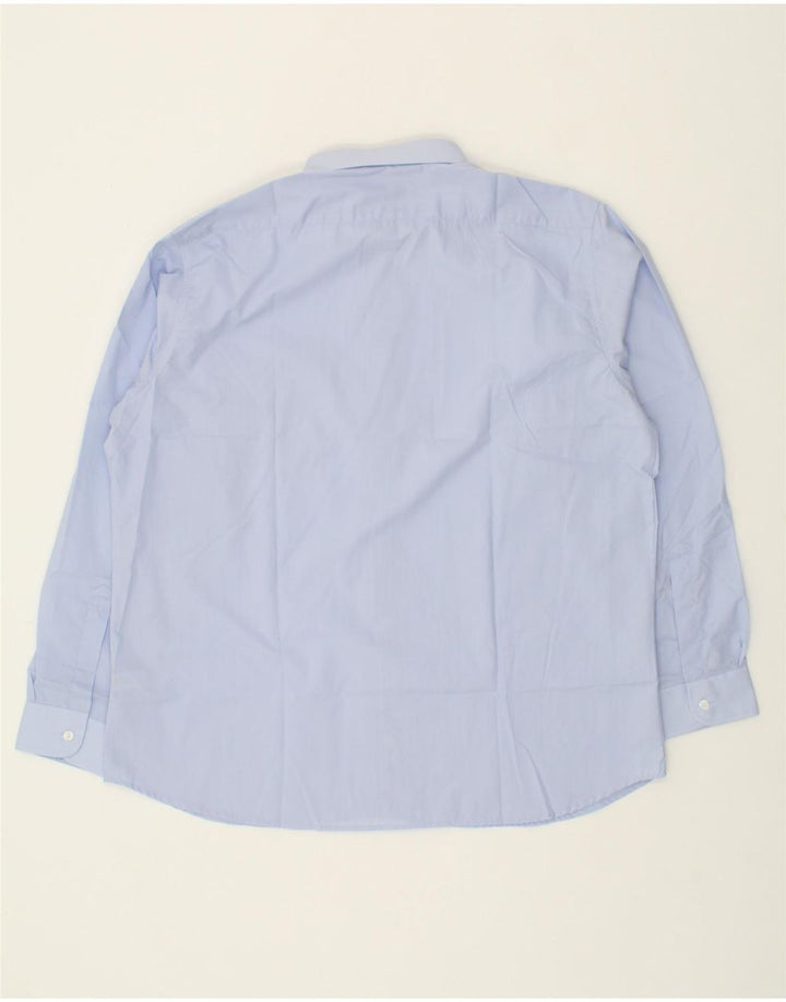 ST. BERNARD Mens Shirt Size 17 1/2 XL Blue Polyester Vintage St. Bernard and Second-Hand St. Bernard from Messina Hembry 