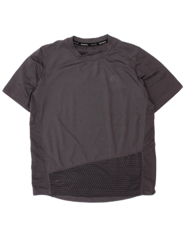 Russell Athletic Boys Dri-Power T-Shirt Top 7-8 år Medium Grey Polyester