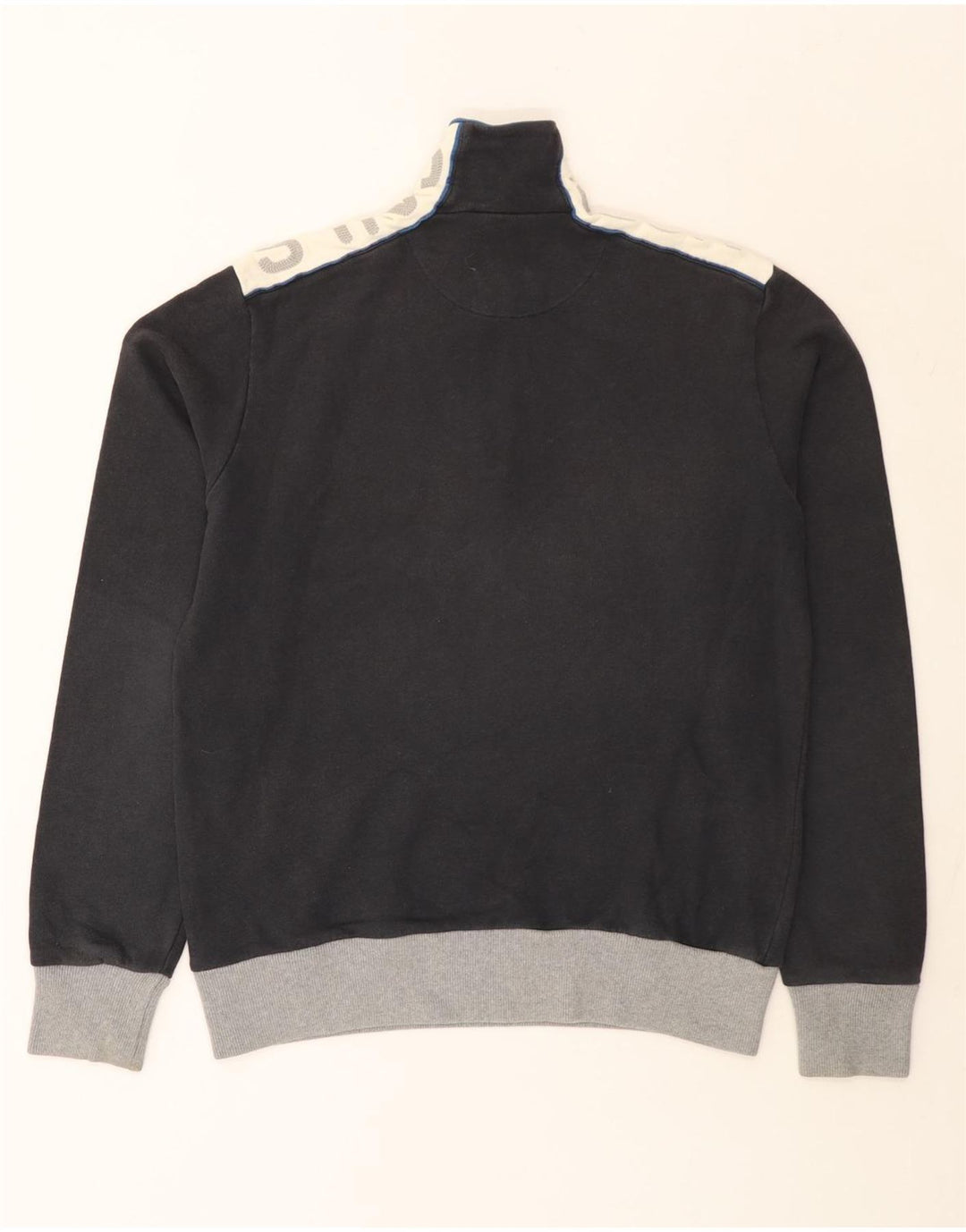 North Sails Herre Grafisk Zip Neck Sweatshirt Jumper Medium Grå Colourblock