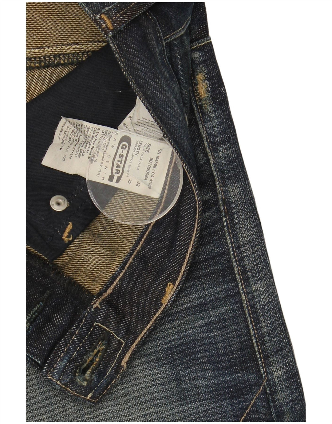 G-Star Straight Jeans til mænd W32 L32 Marineblå bomuld