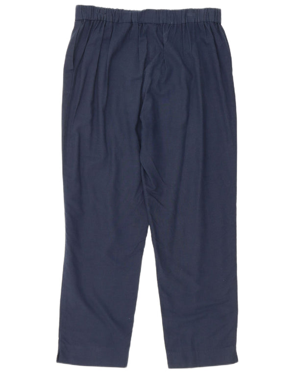 Massimo Dutti koniske cropped bukser til kvinder EU 44 XL W36 L27 Marineblå