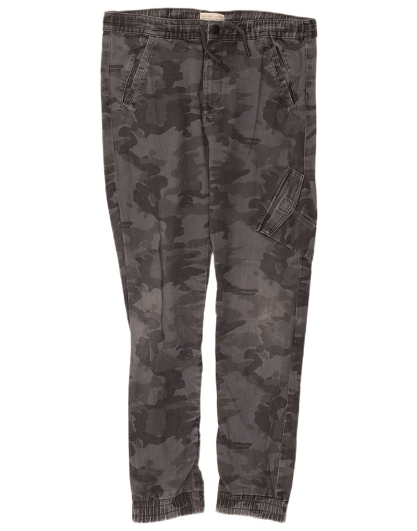 Zara Boys Joggers Cargo Bukser 13-14 år W30 L27 Grå Camouflage Bomuld