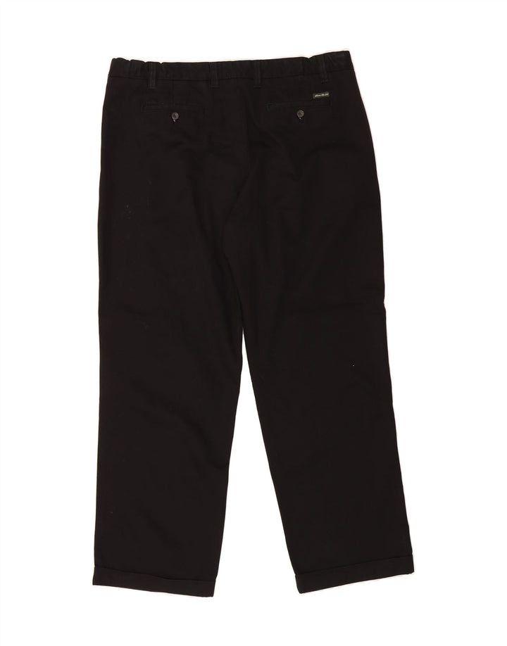 EDDIE BAUER Mens Pegged Chino Trousers W42 L32 Black Cotton Vintage Eddie Bauer and Second-Hand Eddie Bauer from Messina Hembry 
