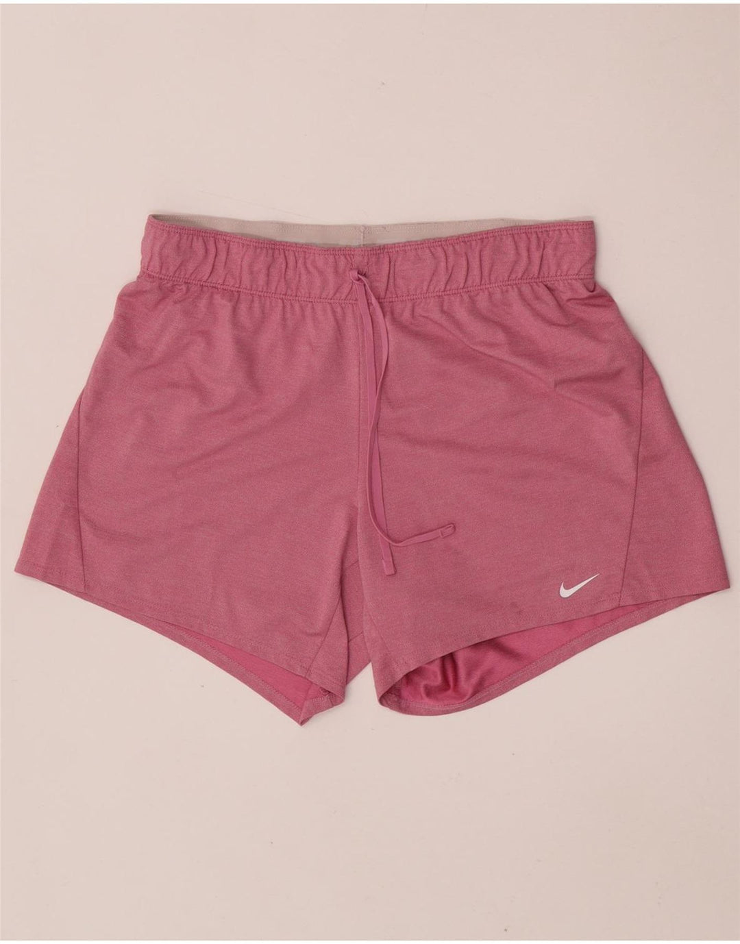 Nike Dame Dri Fit sportsshorts UK 14 Medium Pink Polyester