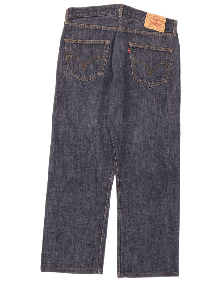 Levi's Herre 501 Straight Jeans W36 L28 Marineblå