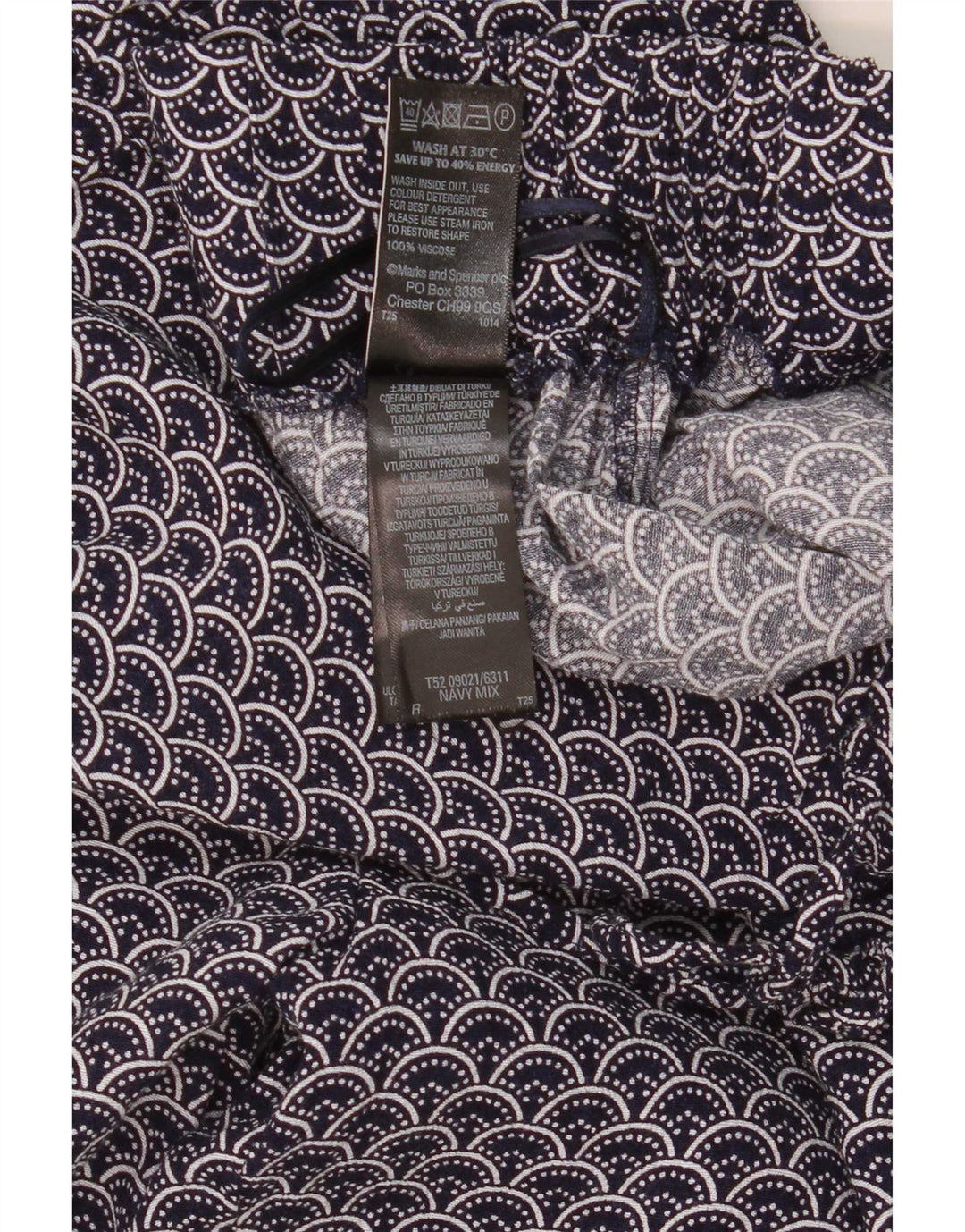 Marks & Spencer kvinders abstrakt mønster fritidsbukser UK 16 Large W34 L30