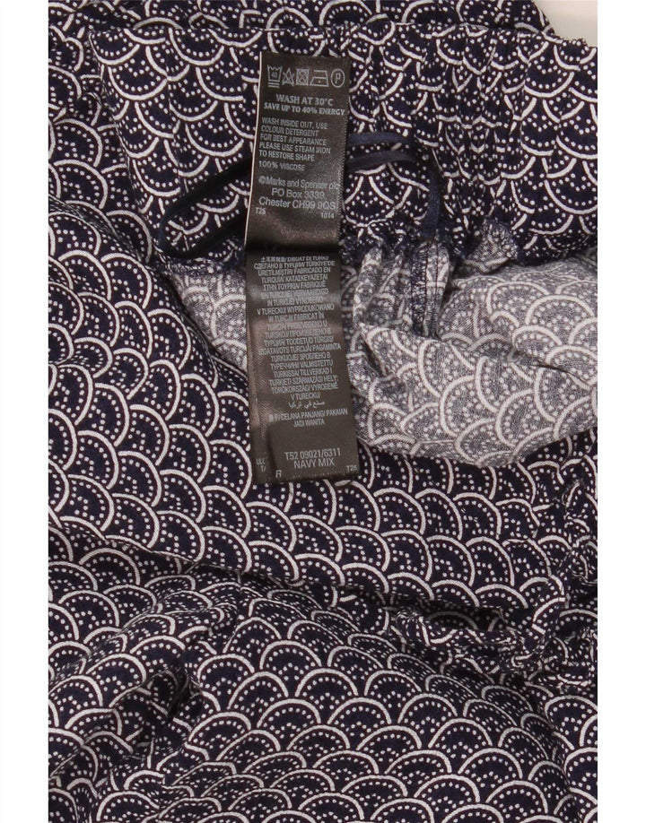 Marks & Spencer kvinders abstrakt mønster fritidsbukser UK 16 Large W34 L30