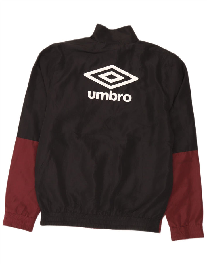 Umbro Herre grafisk træningsdragt Top jakke Small Maroon Colourblock Polyester