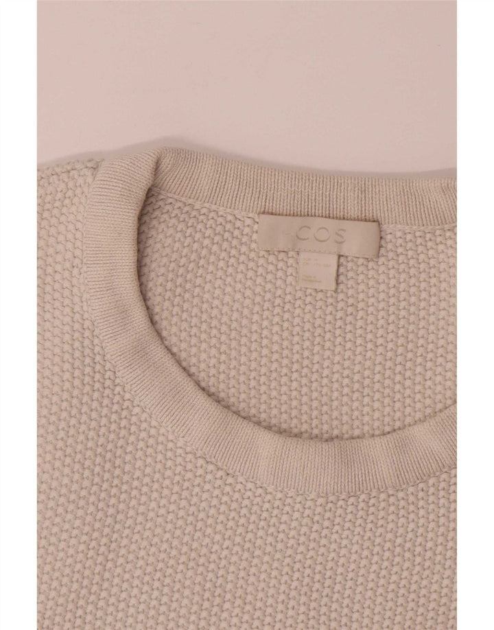 Cos Herre sweater med rund hals, medium off white bomuld