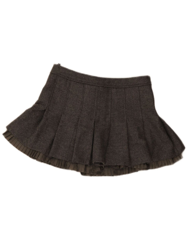Valentino Kvinders Mini Wrap Nederdel Medium W30 Grå Virgin Wool