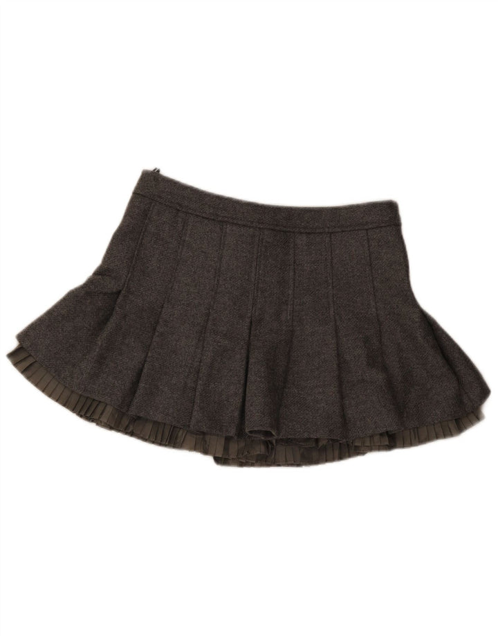 Valentino Kvinders Mini Wrap Nederdel Medium W30 Grå Virgin Wool