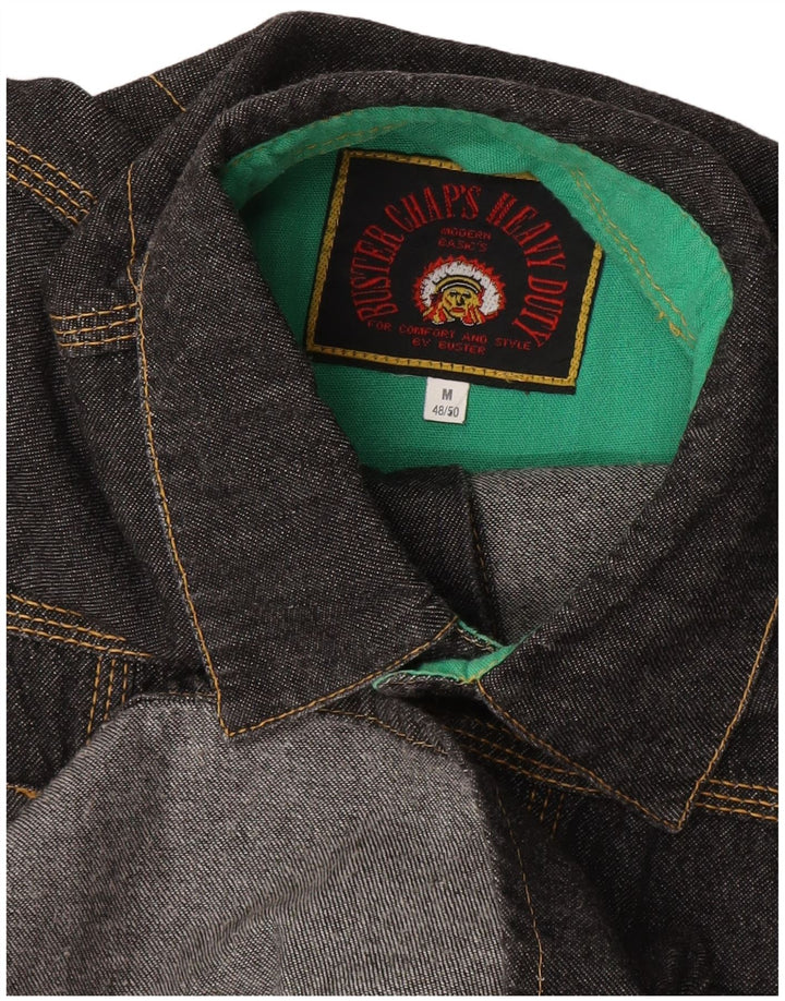 BUSTER Denimskjorte til mænd IT 48/50 Medium Sort