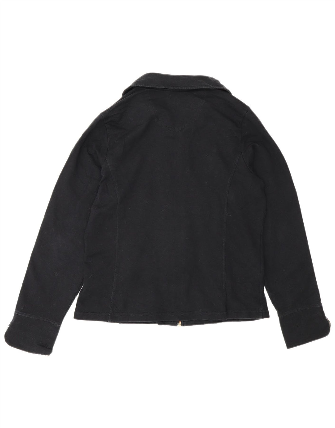 Marks & Spencer Womens Bomber Jacket UK 14 Medium Black Bomuld