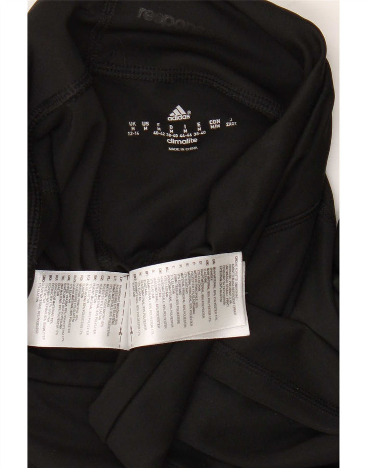 Adidas Womens Crop Leggings UK 12/14 Medium Black Polyester