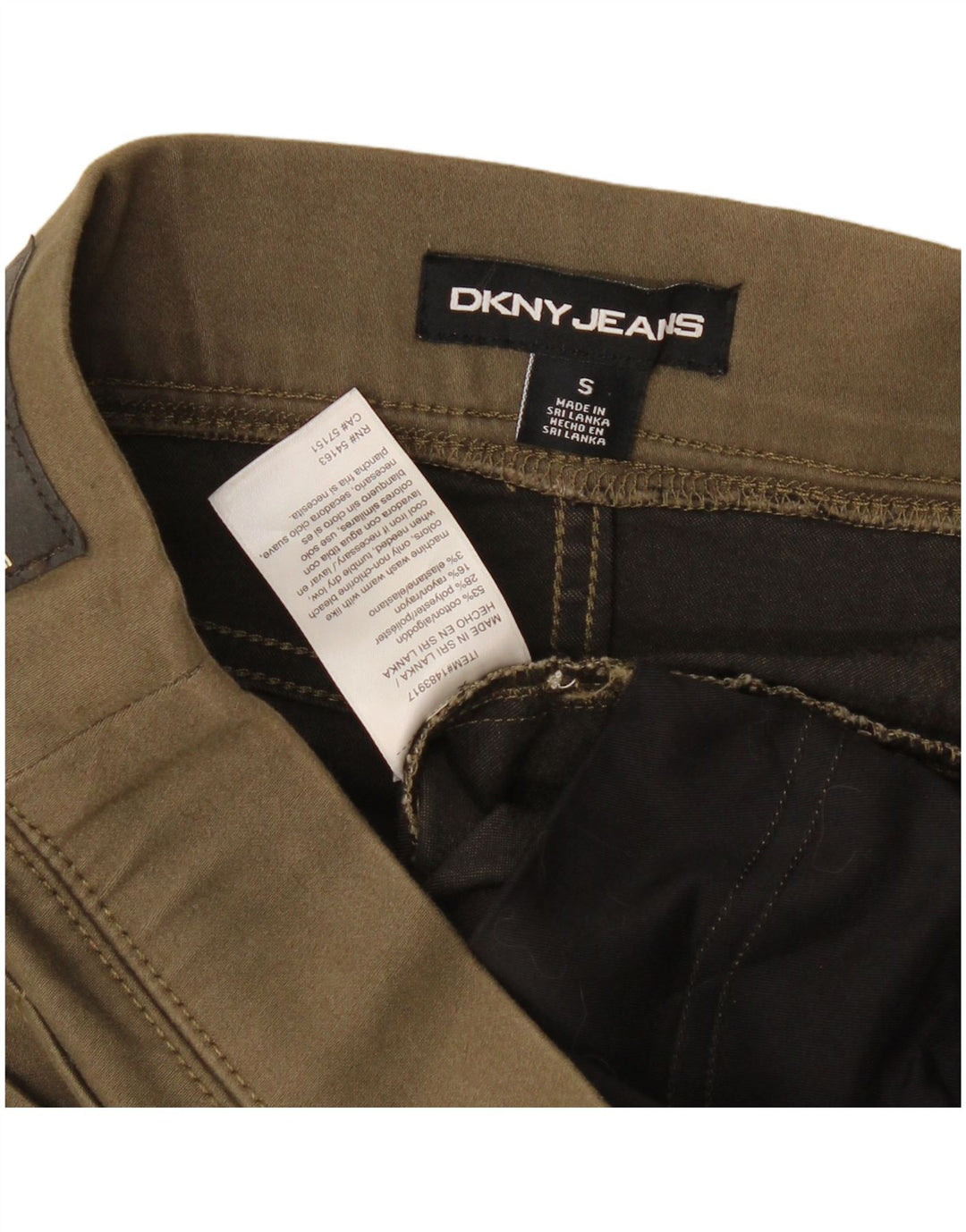 Dkny Kvinder Casual Shorts Små W27 Khaki Bomuld