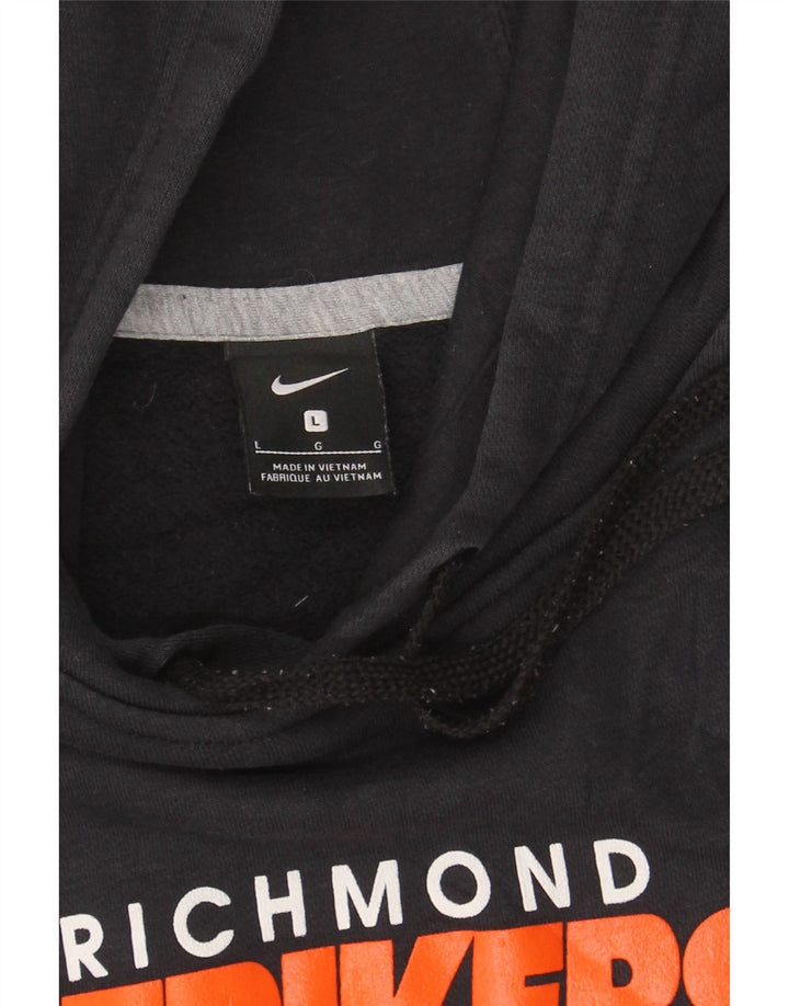 NIKE Mens Graphic Hoodie Jumper Large Black Cotton Vintage Nike and Second-Hand Nike from Messina Hembry 