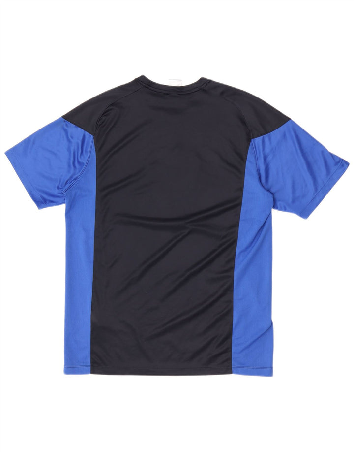 Nike Herre Dri Fit grafisk T-shirt Top Stor Marineblå Colourblock Polyester