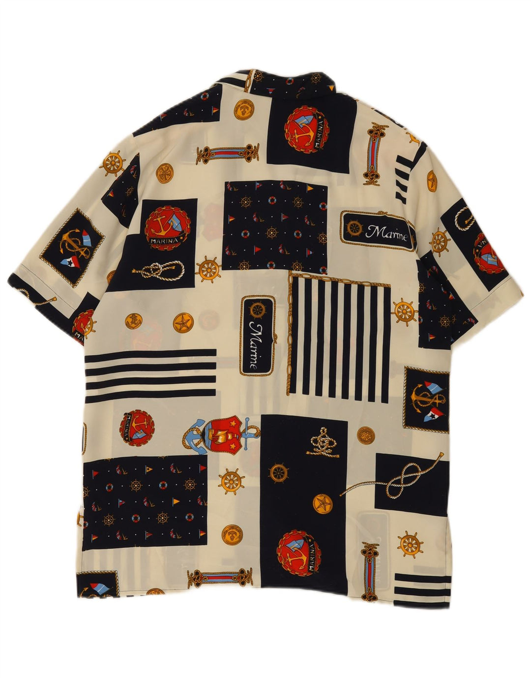 Mirella Dame Skjorte Bluse IT 46 Stor Flerfarvet Patchwork Nautical