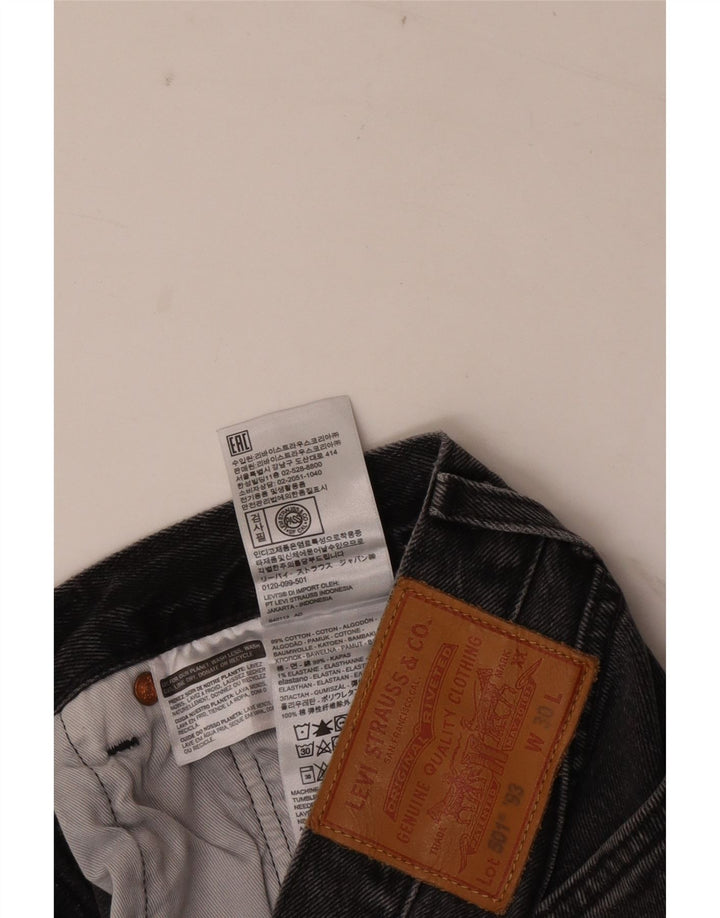 Levi's Herre 501 Straight Jeans W30 L28 Grå Bomuld