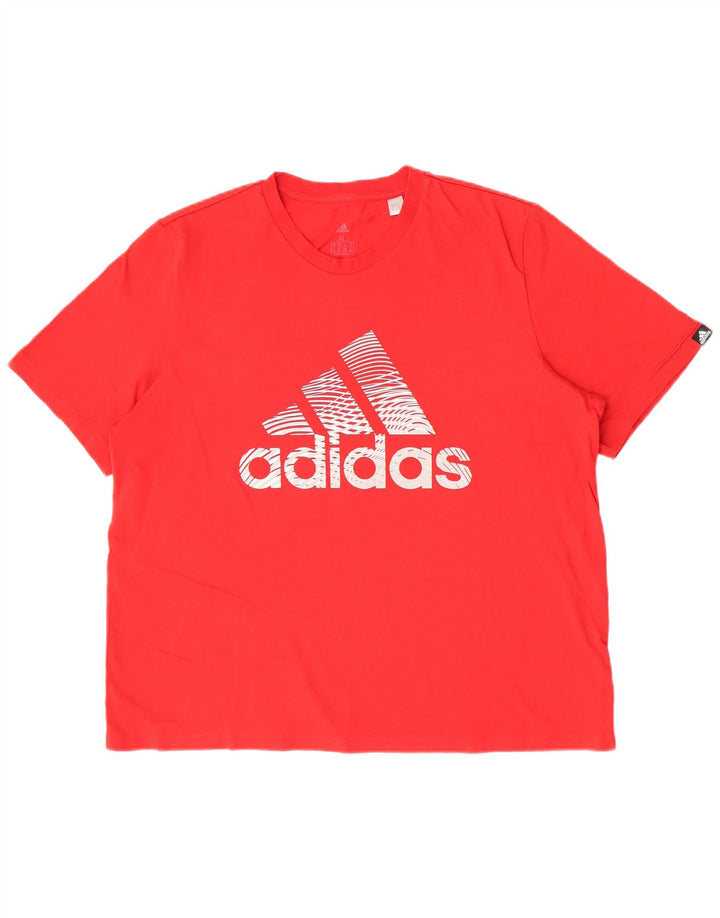 Adidas Grafisk T-Shirt Top til mænd XL Rød