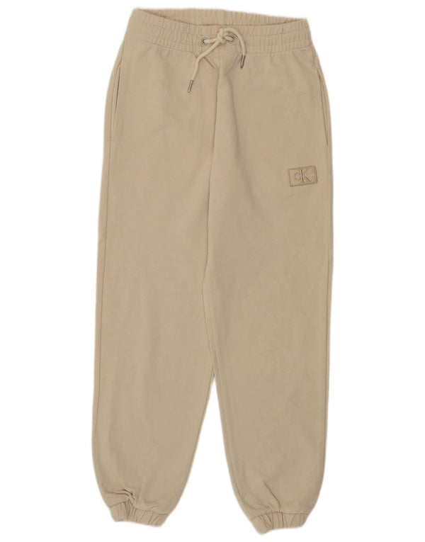 Calvin Klein Dame træningsdragt Bukser Joggers UK 6 XS Beige Bomuld