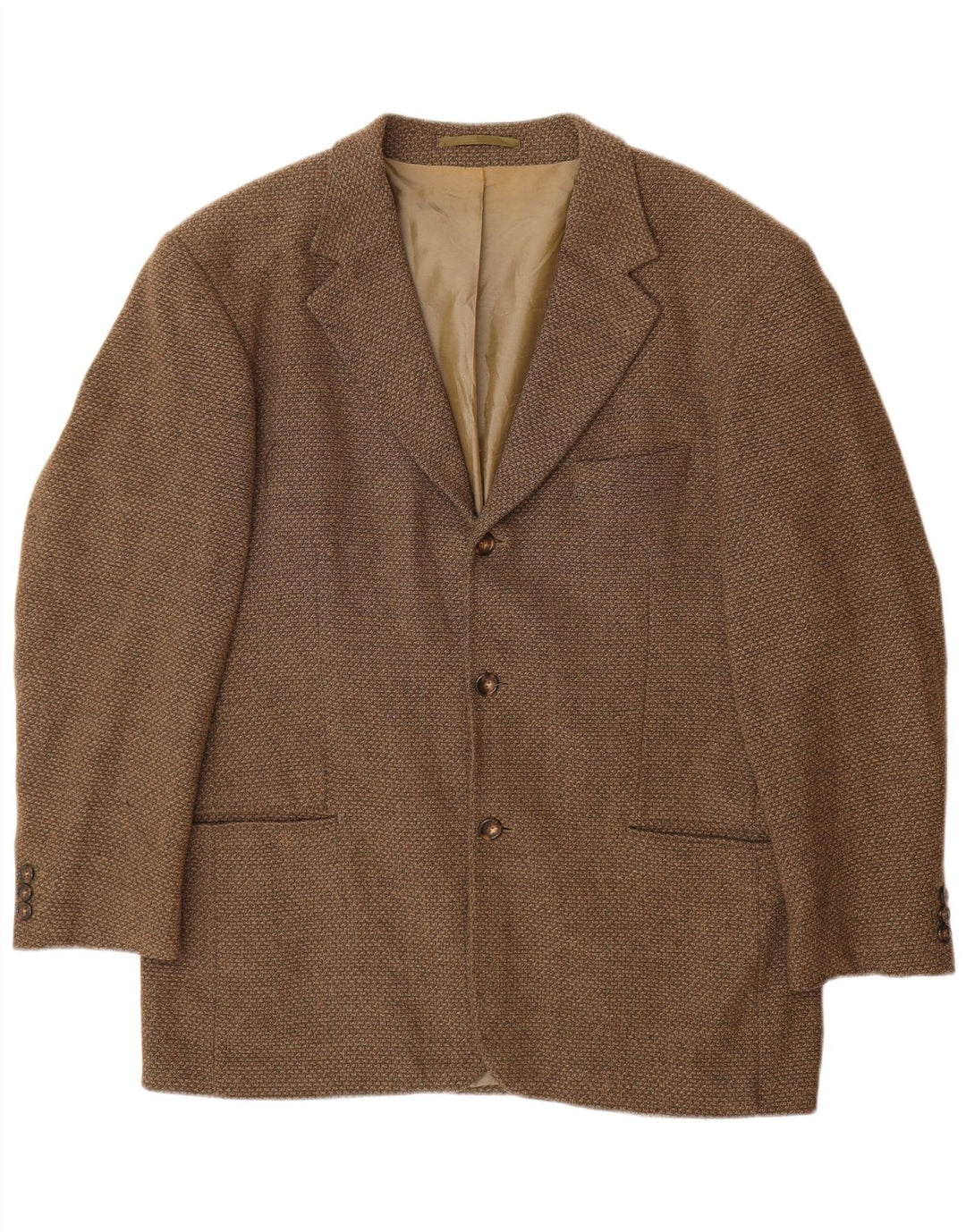 Hugo Boss Herre 3-knaps blazerjakke EU 52 XL Brun Virgin Wool