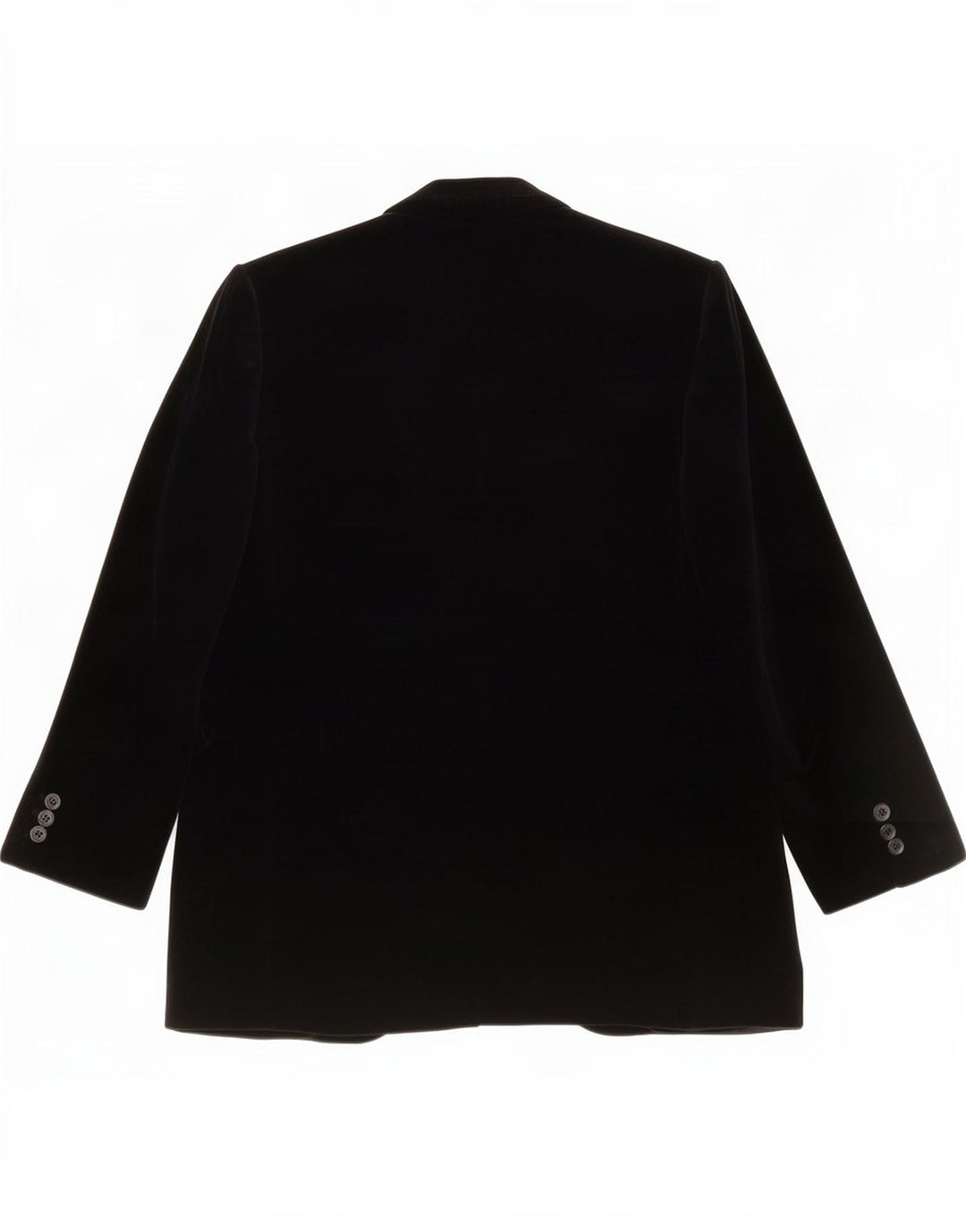 Vintage Herre Velvet 1 Knap Blazer Jacket UK 38 Medium Sort Bomuld