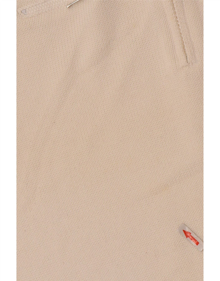 Vintage Dame Zip Neck Jumper Sweater UK 14 Large White