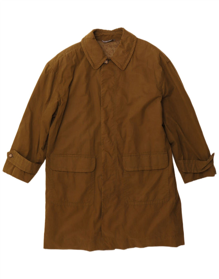 BYBLOS Herre Overfrakke IT 50 Stor Khaki Bomuld