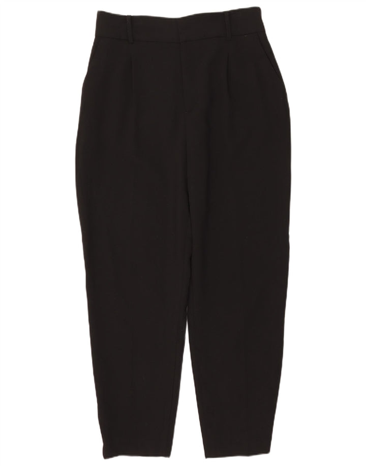 Zara koniske chinobukser til kvinder store W30 L27 sort polyester