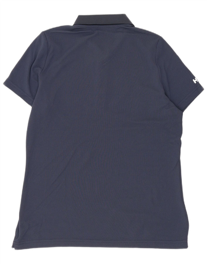 Helly Hansen Dame Polo Shirt UK 14 Medium Navy Blue Polyamid
