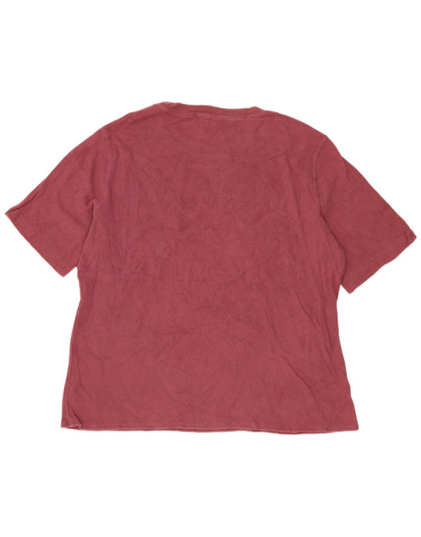 EDDIE BAUER Herre T-Shirt Top XL Bourgogne bomuld
