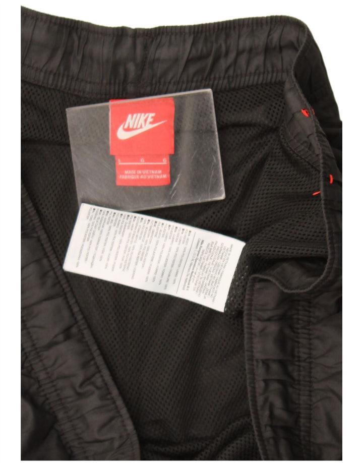 Nike grafiske sportsshorts til mænd, store sorte polyester