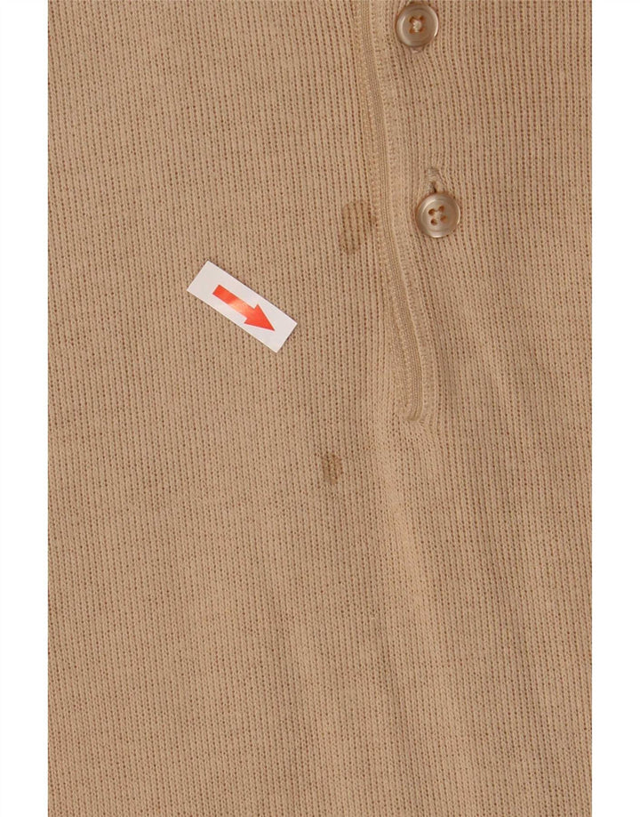 Gant Herre Polo Neck Jumper Sweater Stor Beige Bomuld