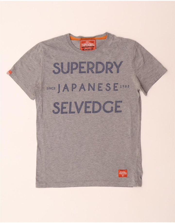 Superdry Herre grafisk T-shirt top mellemgrå polyester