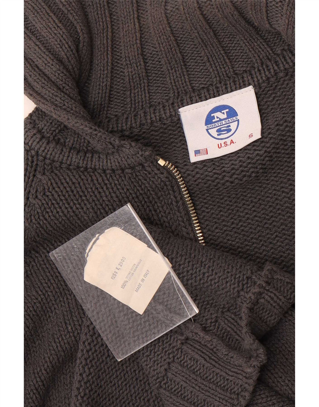 North Sails Herre Cardigan Sweater med fuld lynlås lille grå bomuld