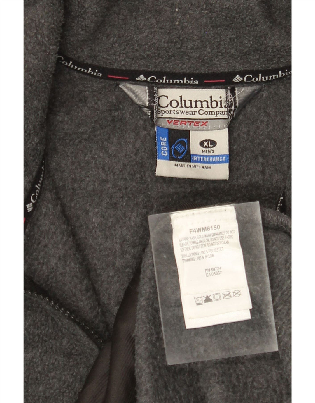 COLUMBIA Fleecejakke til mænd UK 42 XL Grå Colourblock Polyester