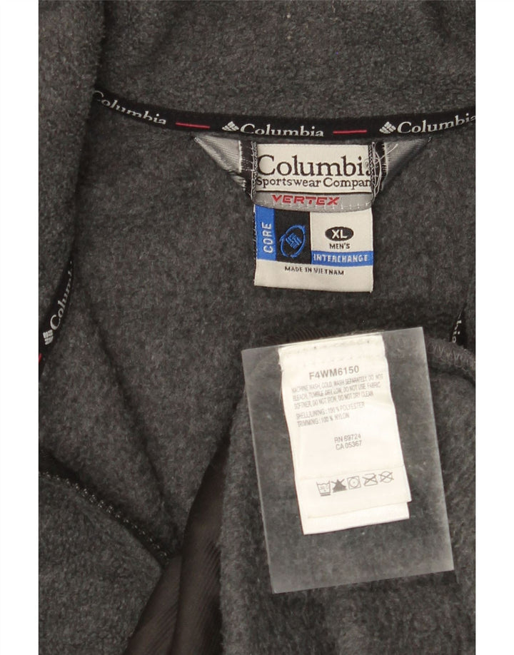 COLUMBIA Fleecejakke til mænd UK 42 XL Grå Colourblock Polyester