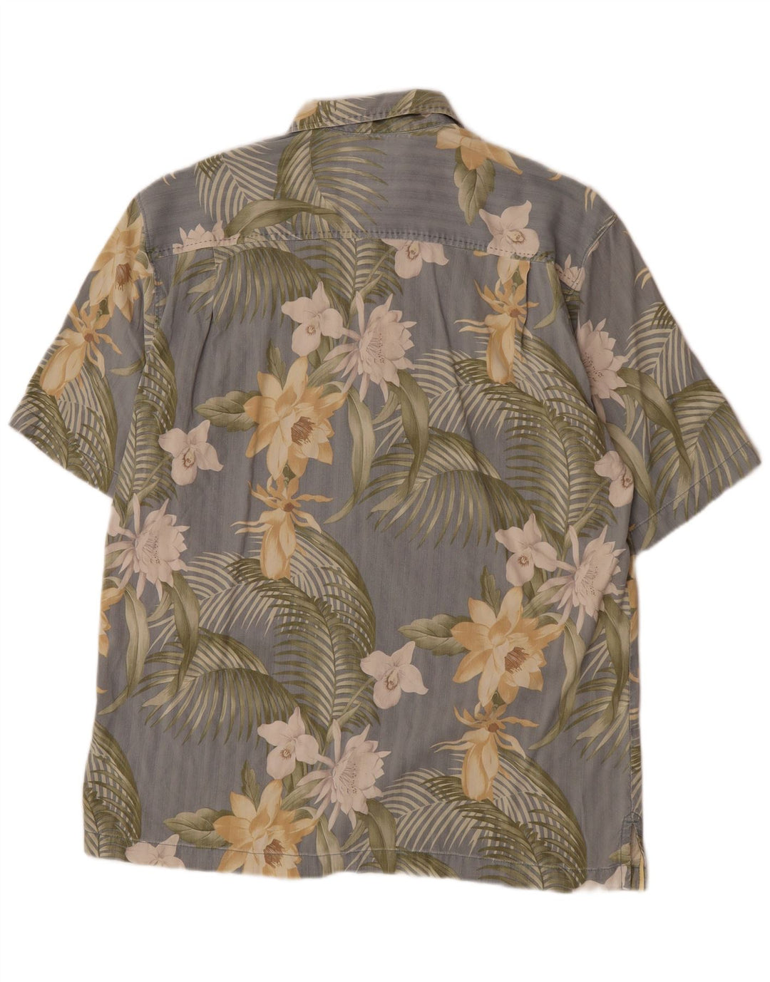 Tommy Bahama Kortærmet Herreskjorte Medium Grey Floral Bomuld