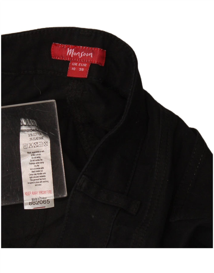 Monsoon Dame Bootcut Jeans UK 10 Small W30 L31 Black Bomuld