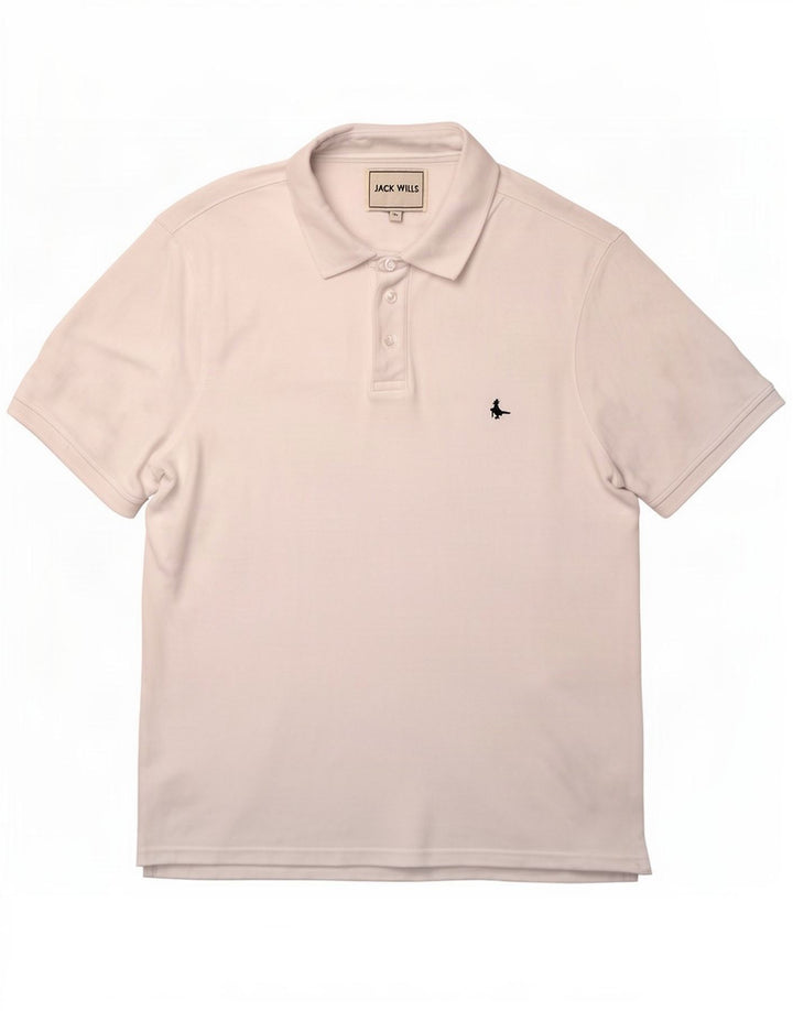Jack Wills herre poloshirt 2XL hvid bomuld