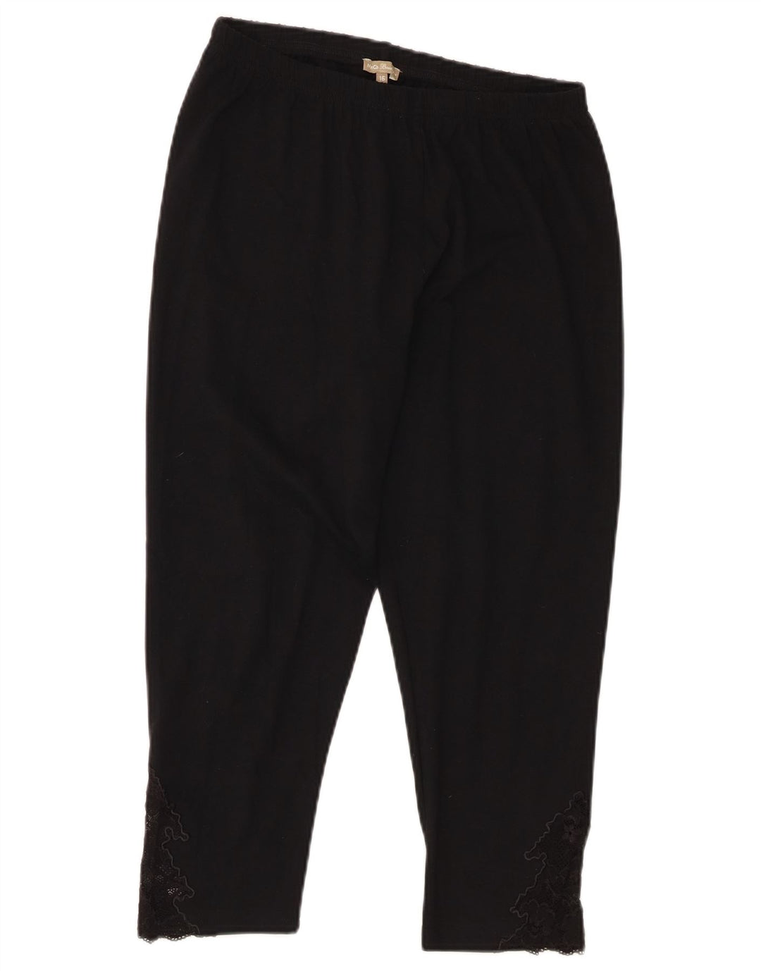 M&Co Dame Capri Leggings UK 16 Large Black Bomuld