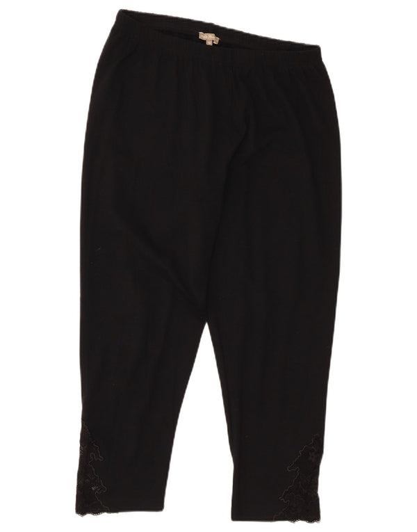 M&Co Dame Capri Leggings UK 16 Large Black Bomuld