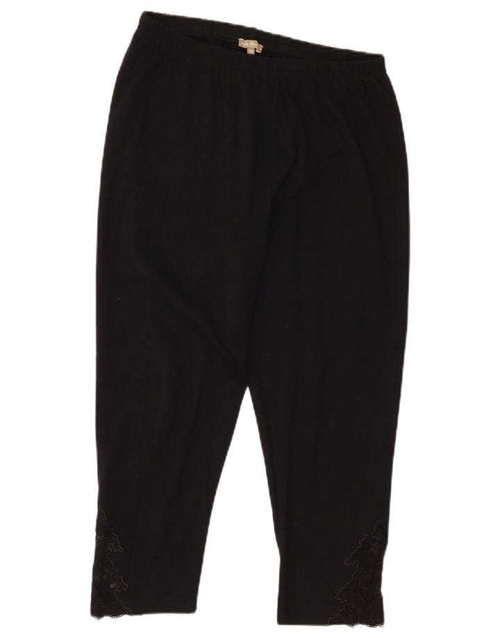 M&Co Dame Capri Leggings UK 16 Large Black Bomuld