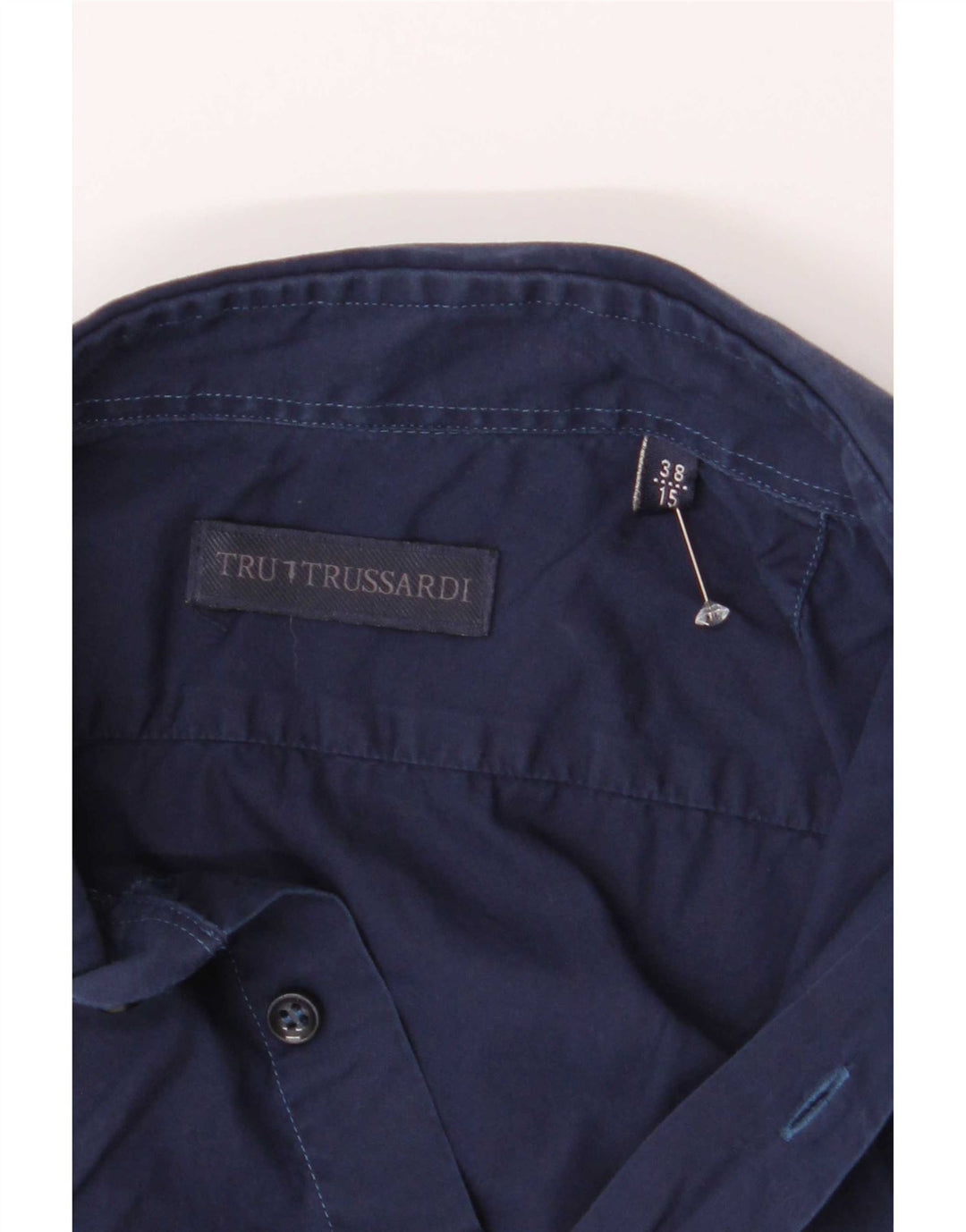 Trussardi herreskjorte str. 38 15 Medium marineblå