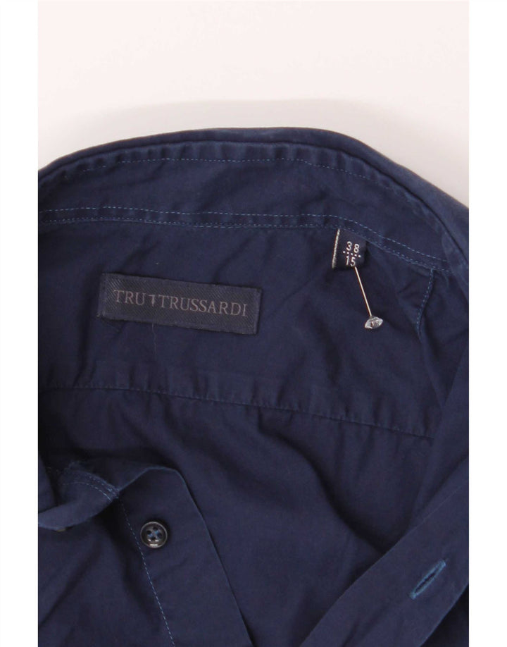 Trussardi herreskjorte str. 38 15 Medium marineblå