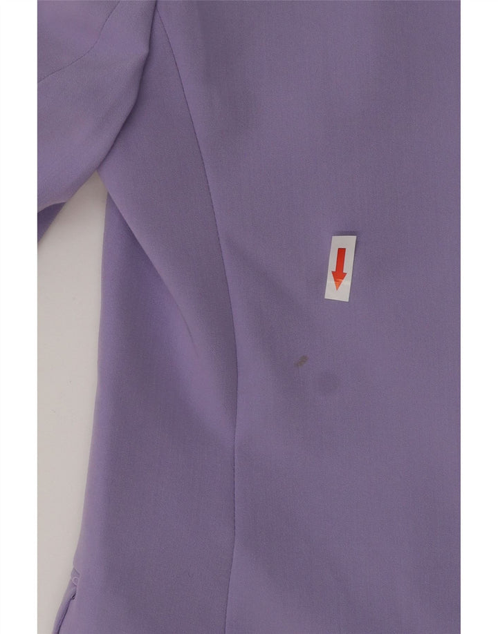 Topshop Dame Double Breasted Blazer Jacket UK 8 Small Purple Polyester