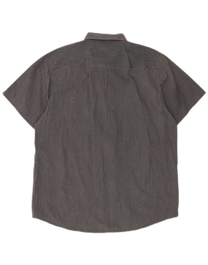 Rip Curl Herre kortærmet skjorte 2XL grå nålestribe